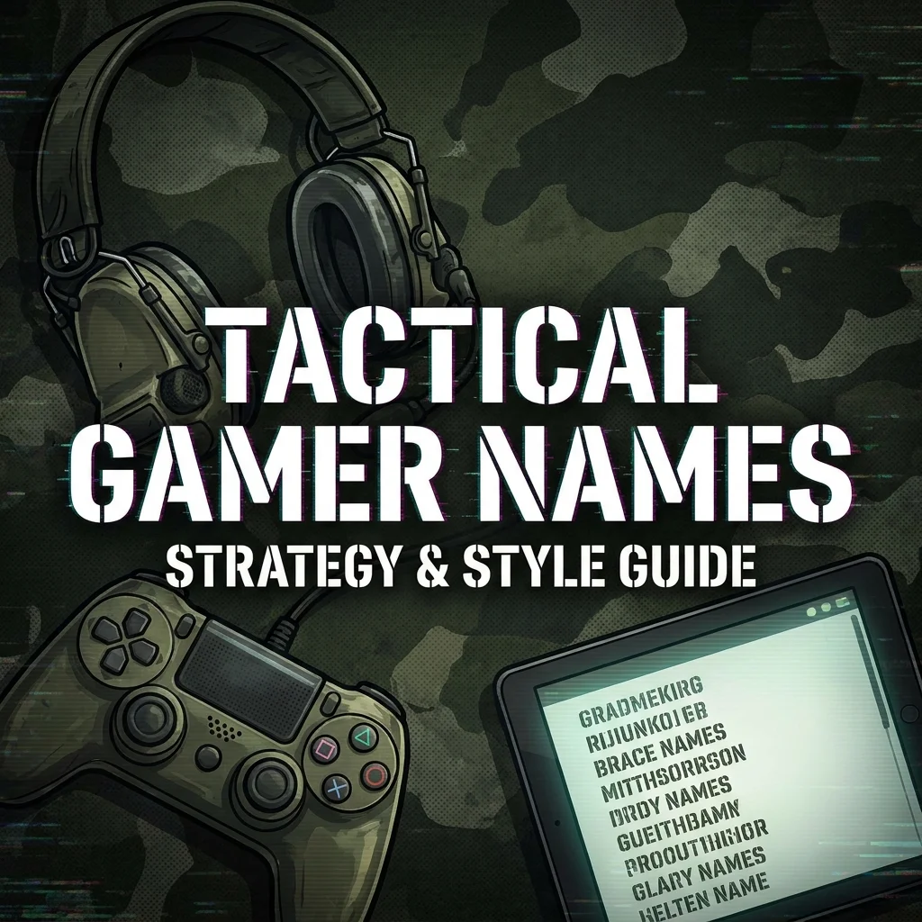 Tactical gamer names with strategic, bold, and military-inspired gaming ideas