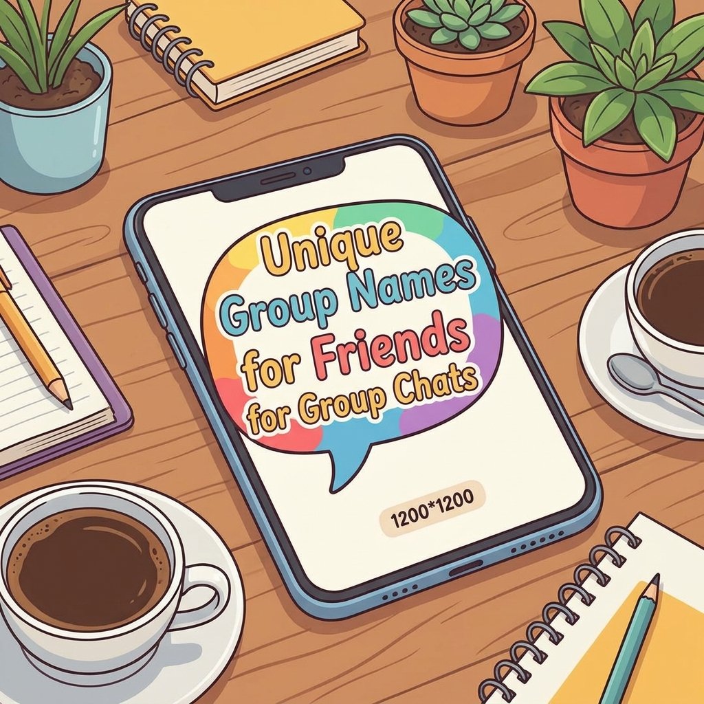 Unique group names for friends, featuring fun and creative ideas for group chats