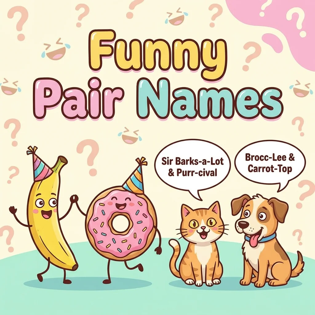 Funny pair names with cute, creative, and humorous ideas for best friends or duos