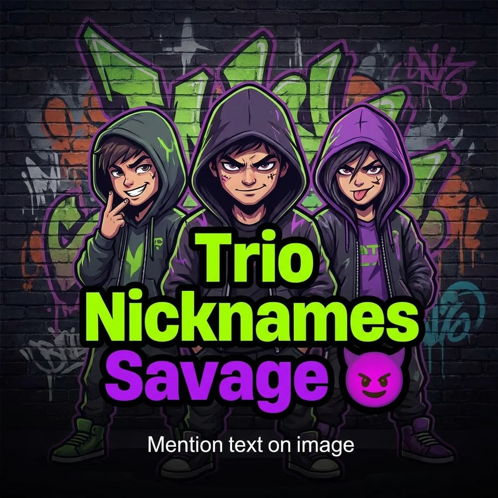 Savage trio nicknames with bold, fierce, and unique name ideas for three friends
