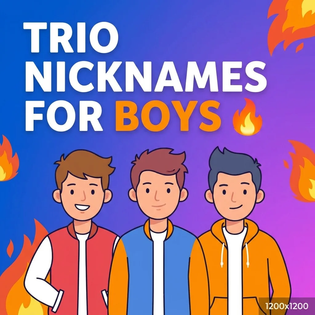 Trio nicknames for boys with cool, funny, and stylish friendship name ideas