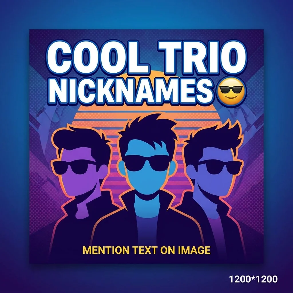 Cool trio nicknames with stylish, funny, and unique ideas for three friends