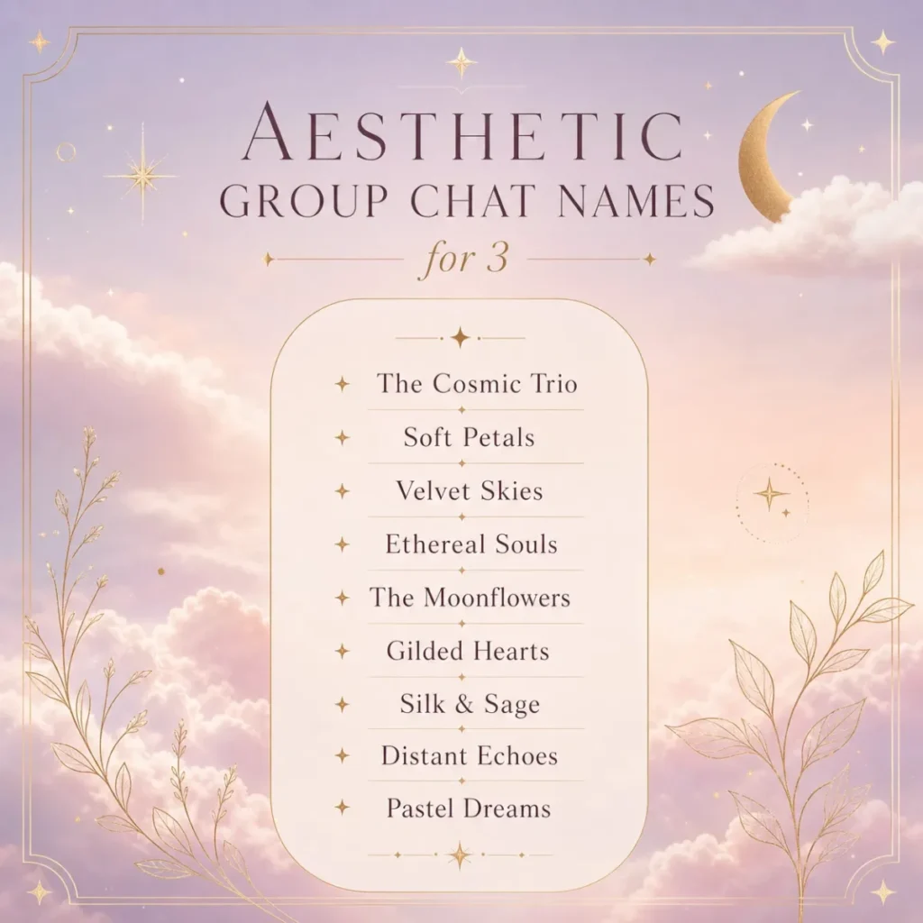 Aesthetic Group Chat Names for 3