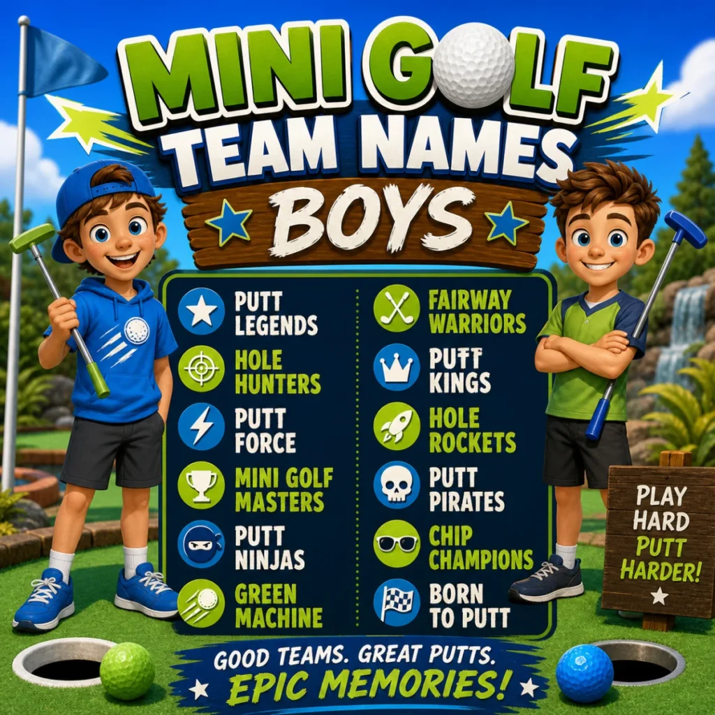 Mini Golf Team Names Boys 👦