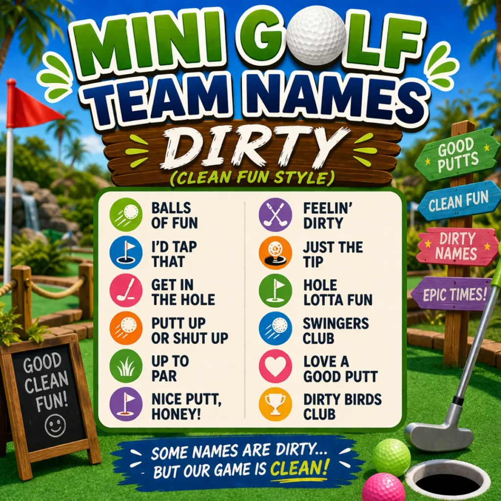 Mini Golf Team Names Dirty (Clean Fun Style) 😜