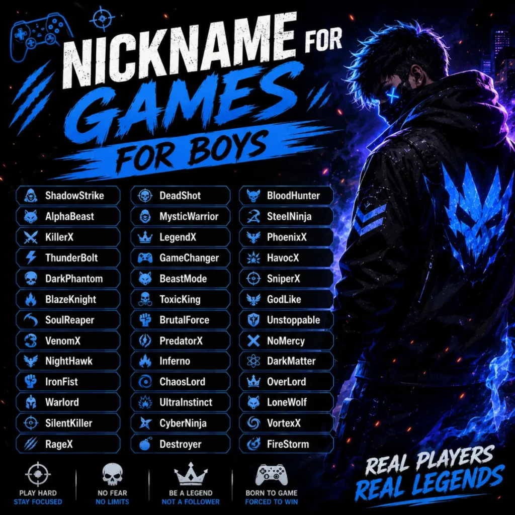 Nickname for Games for Boys ๐ช
