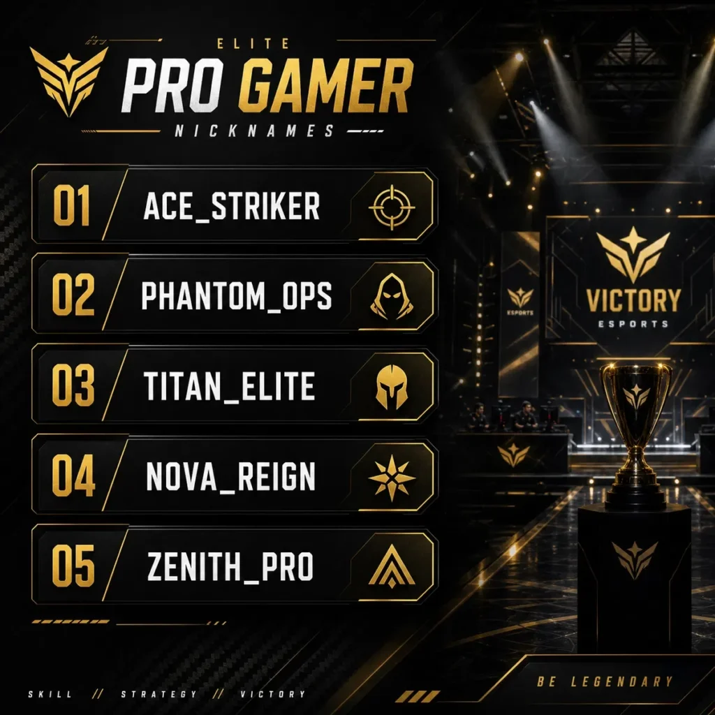 Game Nickname Pro Gamer Names 🎮