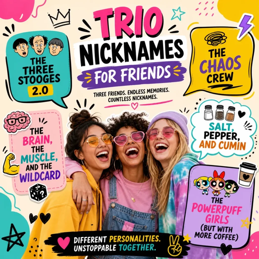 Trio Nicknames for Friends 👥