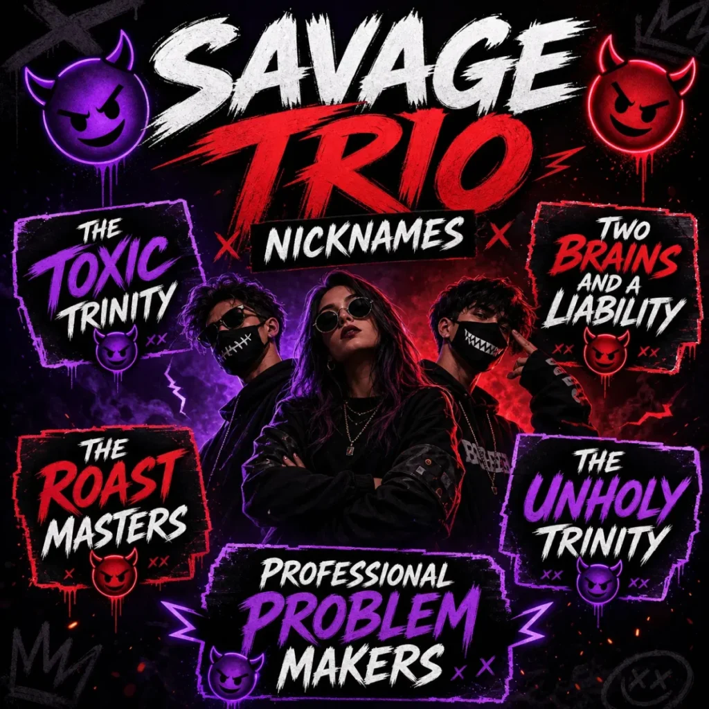 Trio Nicknames Savage 😈