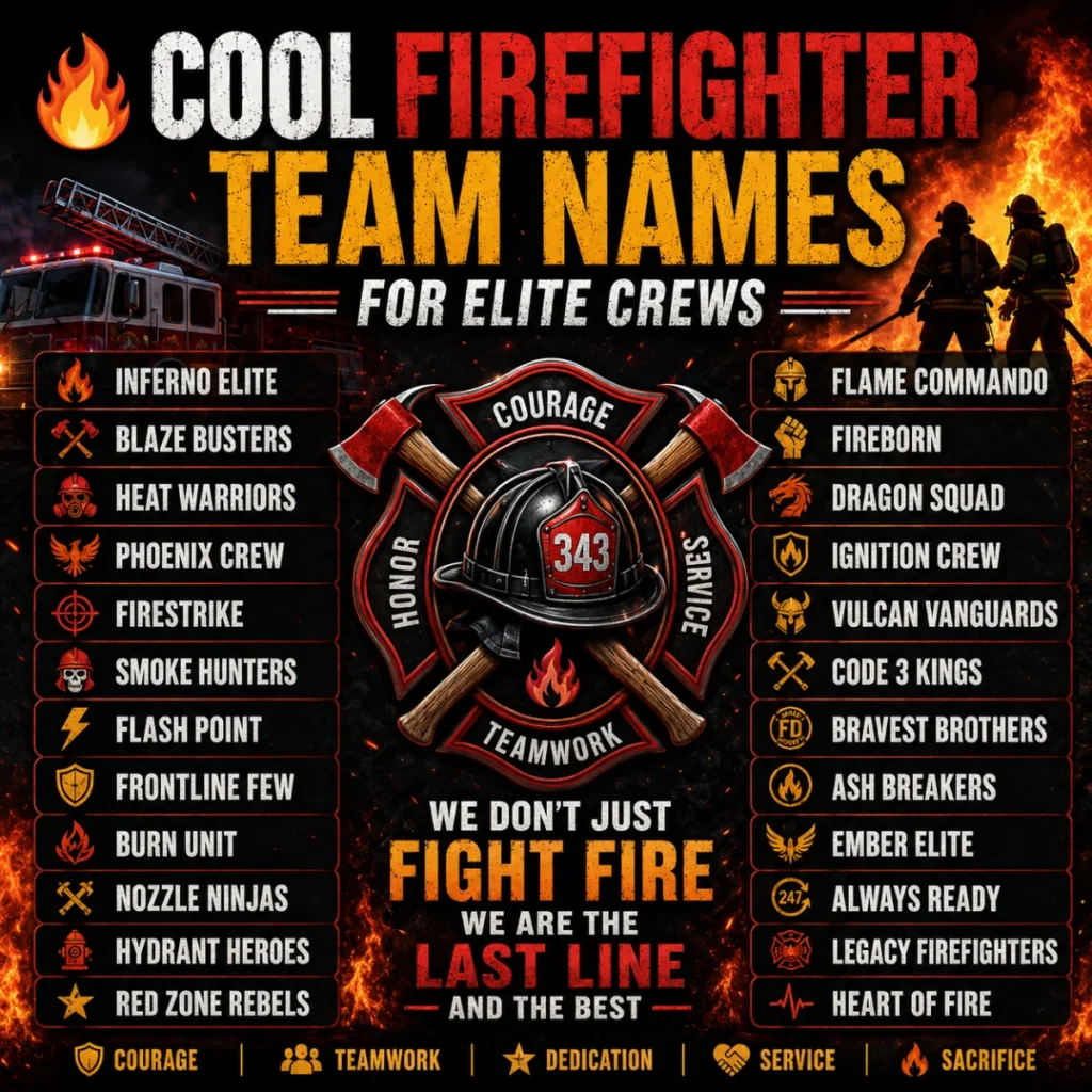 🔥 Cool Firefighter Team Names for Elite Crews