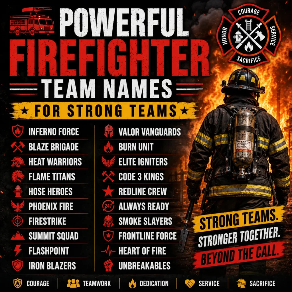 🚒 Powerful Firefighter Team Names for Strong Teams