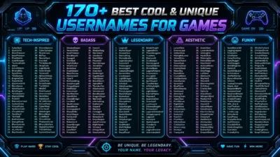 Usernames for Games