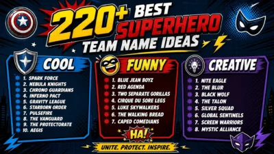 Superhero Team Name Ideas