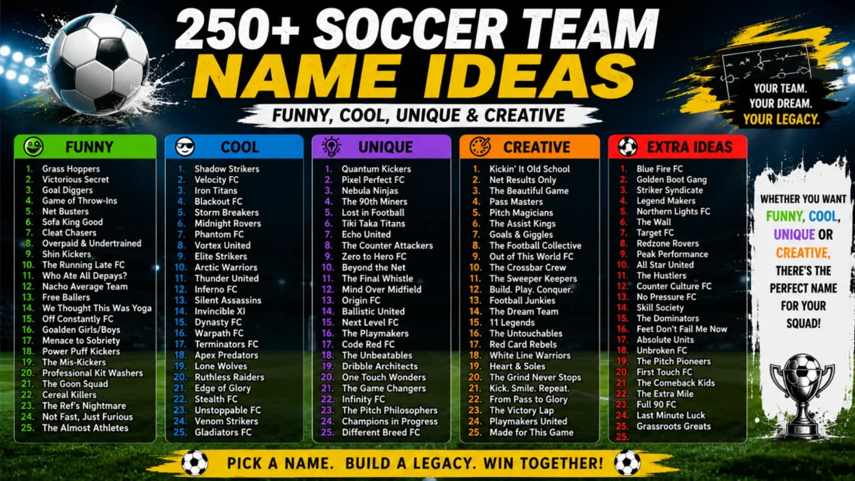 Soccer Team Name Ideas