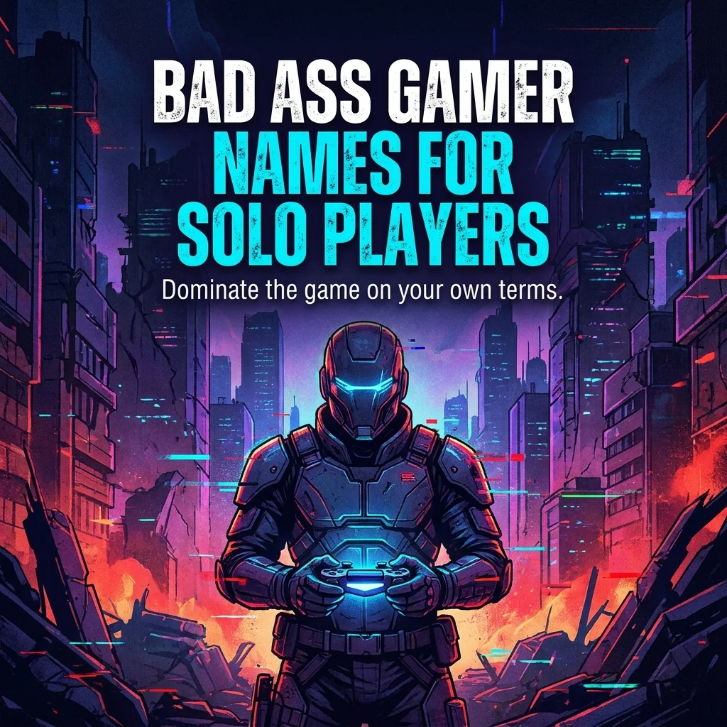 Bad ass gamer names for solo players with powerful and unique gaming identity ideas