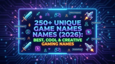 250+ unique game names for 2026 with cool, creative, and best gaming name ideas