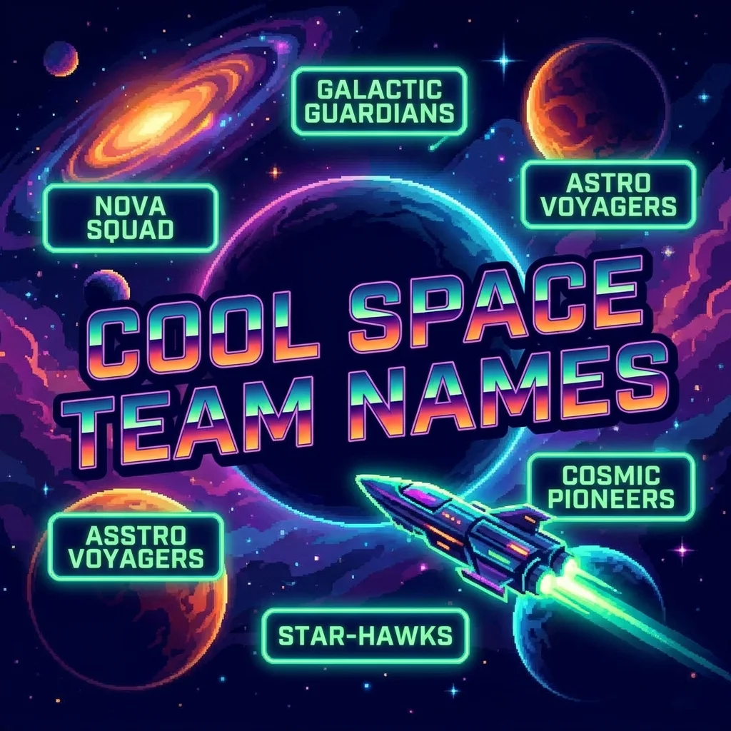 Cool space team names with creative galaxy, cosmic, and astronomy-inspired ideas