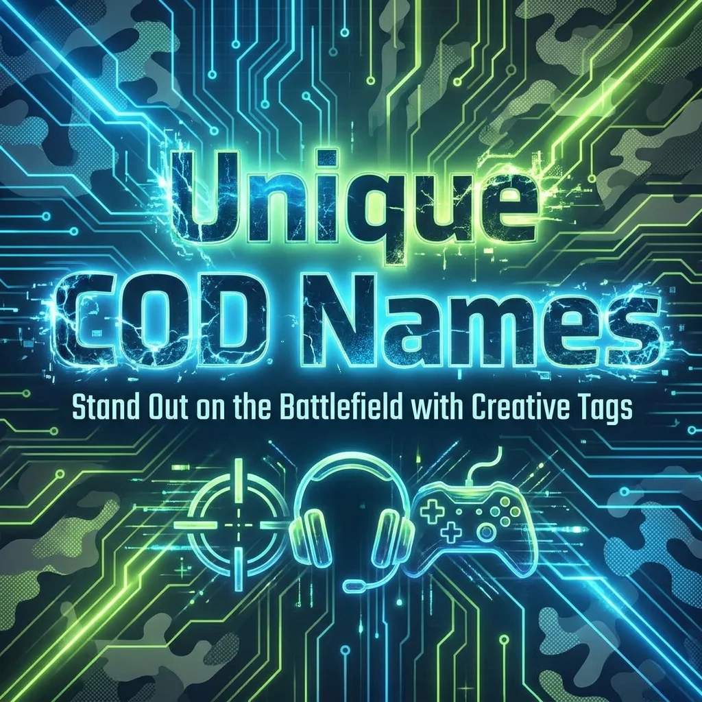 Unique COD names with creative, stylish, and memorable Call of Duty name ideas