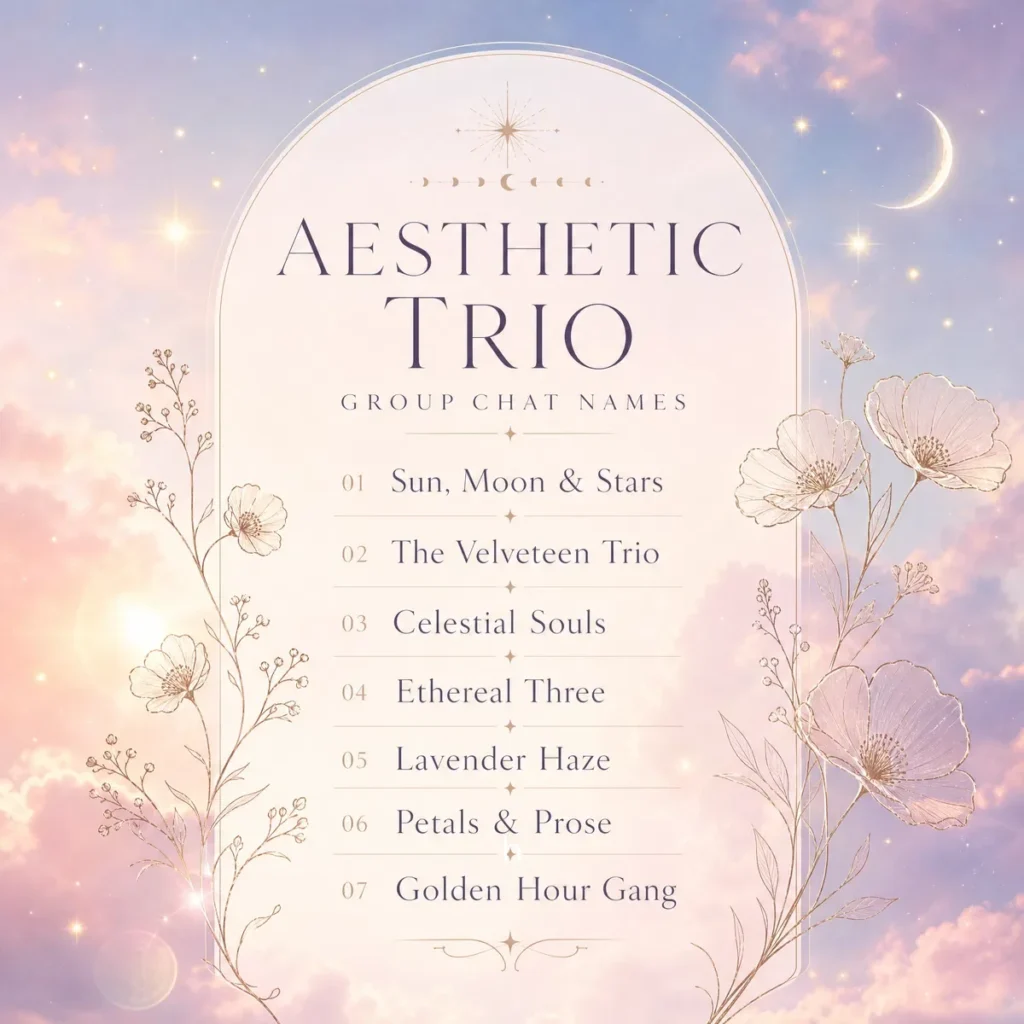 Aesthetic Trio GC Names 🌸