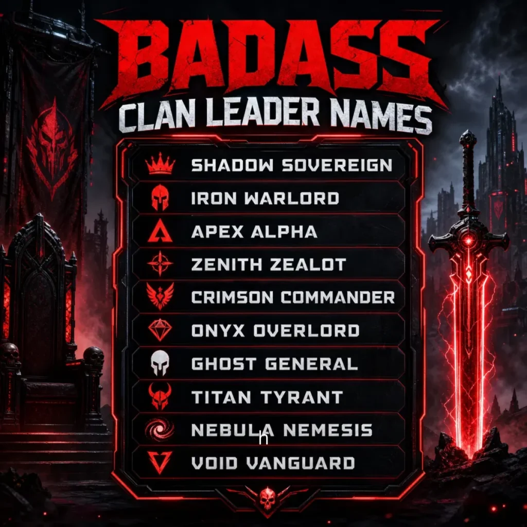 Bad Ass Gamer Names for Clan Leaders