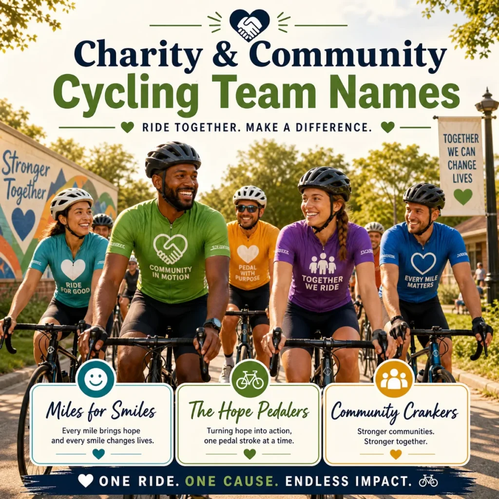 Charity & Community Cycling Team Names 🤝