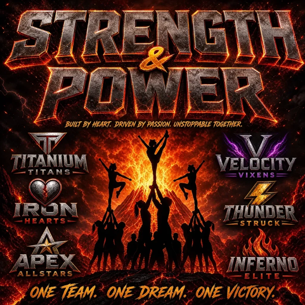Cheerleading Team Names Inspired by Strength 🔥