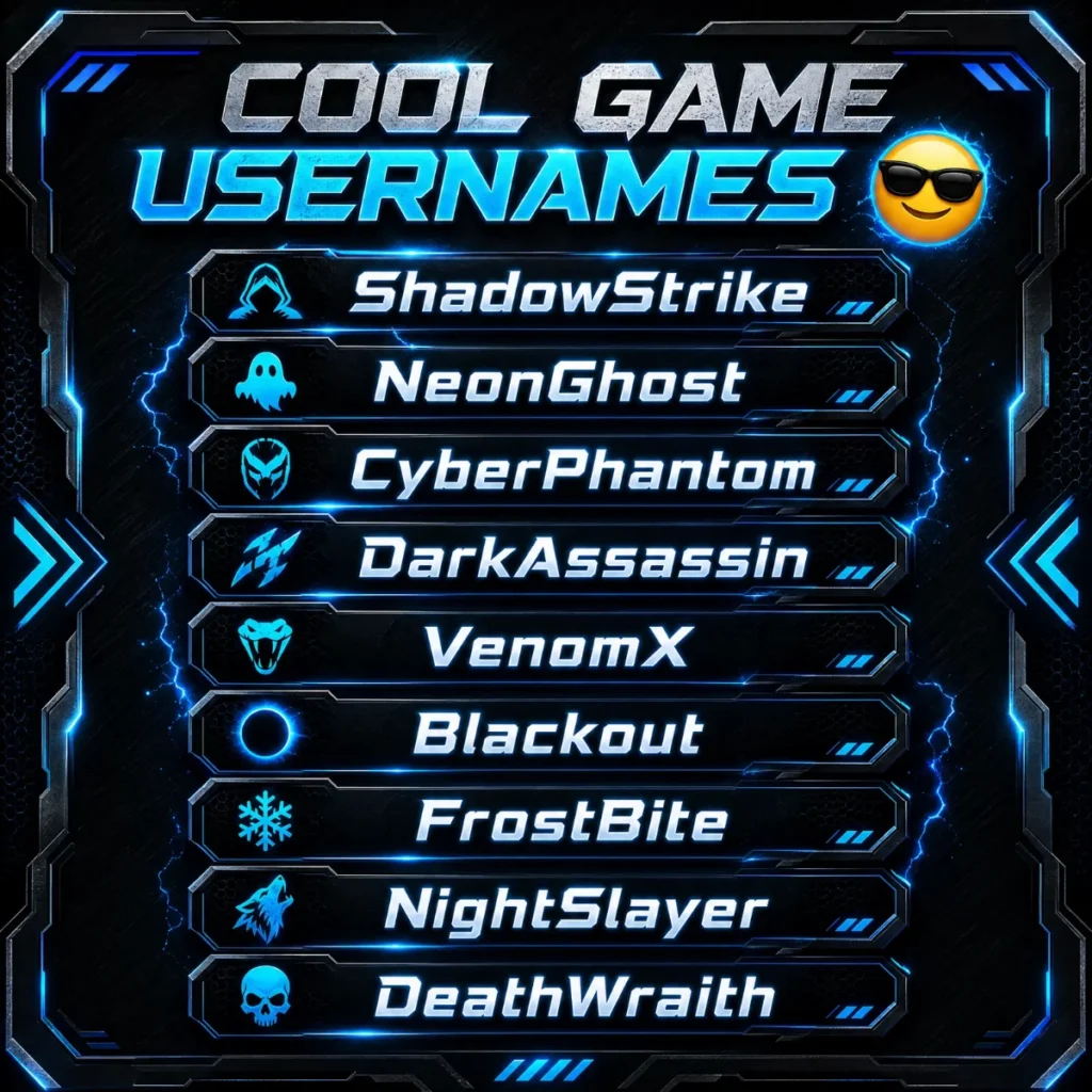 Cool Game Usernames 😎