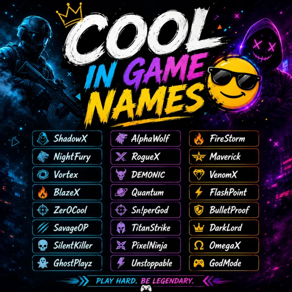 Cool In Game Names 😎