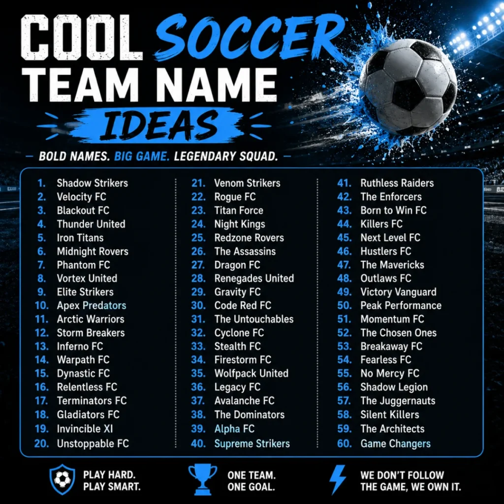 Cool Soccer Team Name Ideas 😎