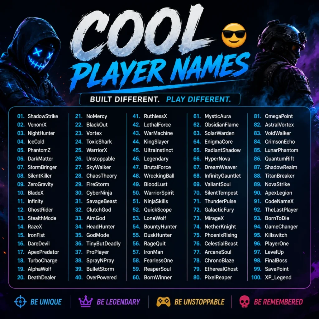 Cool Player Names 😎