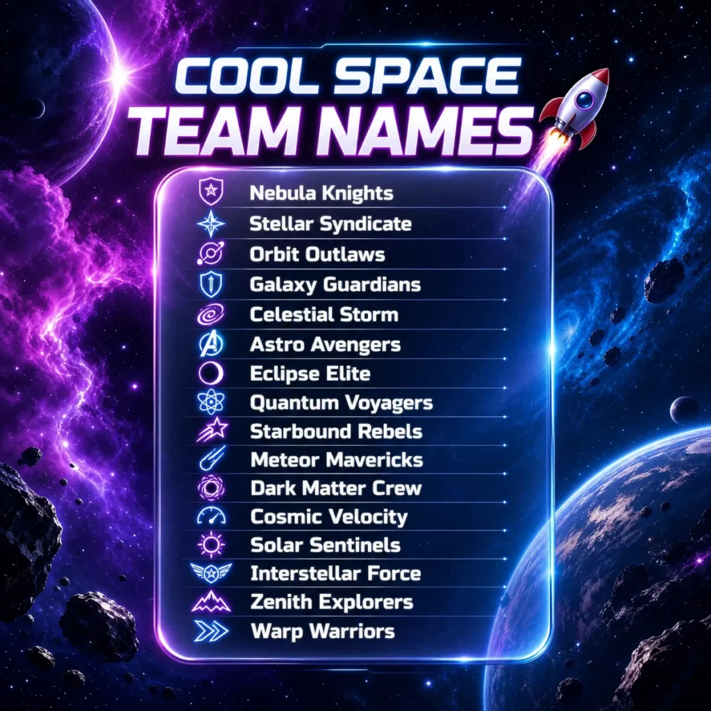 Cool Space Team Names 🚀