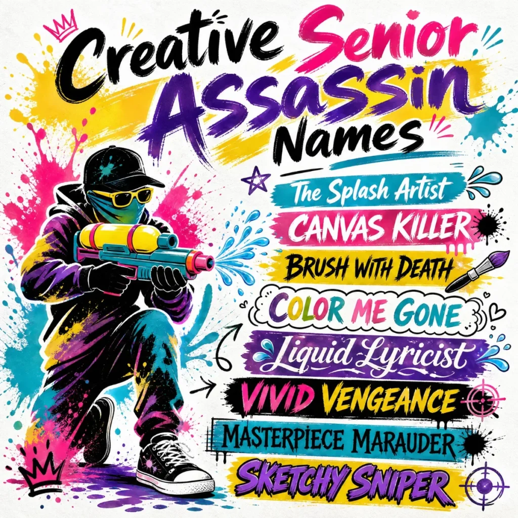 Creative Senior Assassin Names 🎨