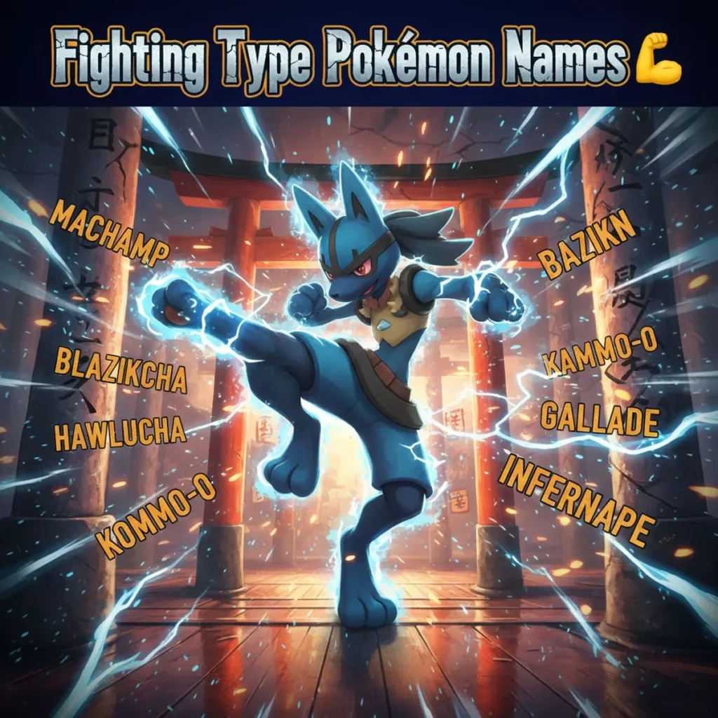 Fighting Type Pokemon Names ๐ช