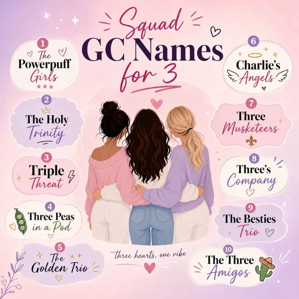 Friendship & Squad GC Names for 3 👯