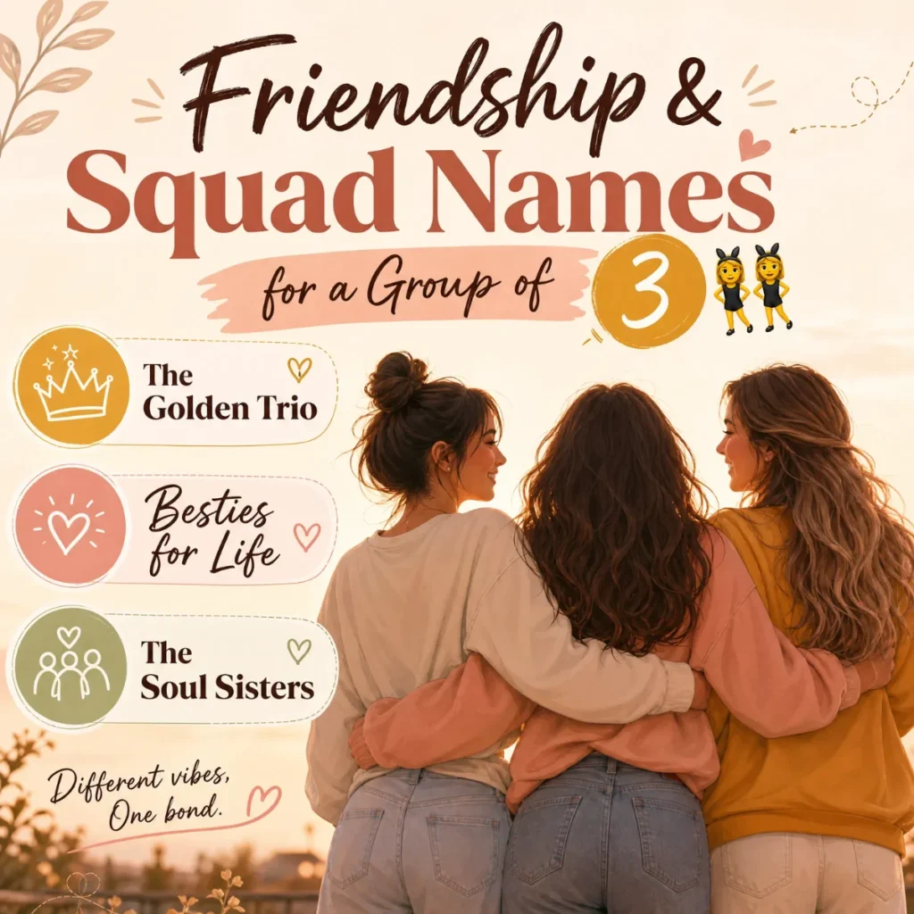 Friendship & Squad Names for a Group of 3 👯