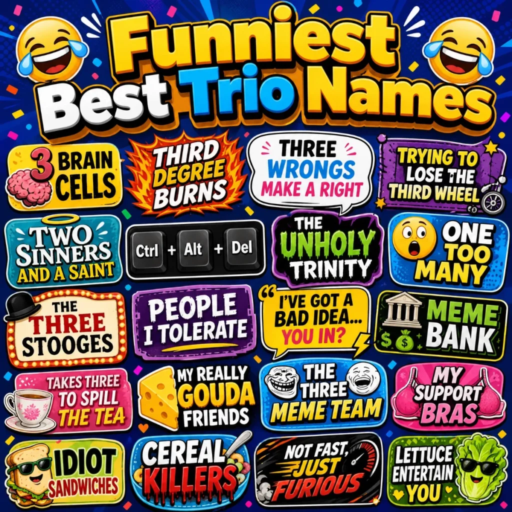 Funniest Best Trio Names 😂