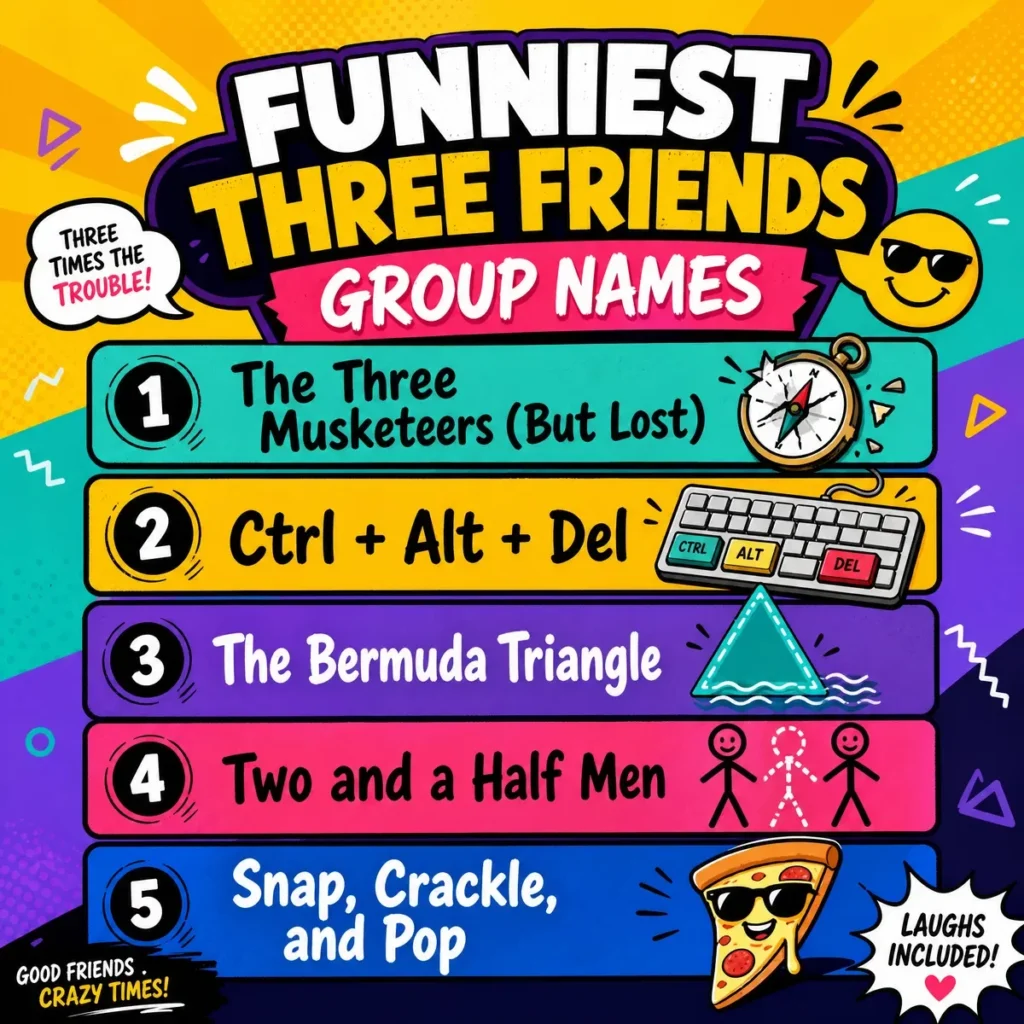 Funniest Three Friends Group Names 😂