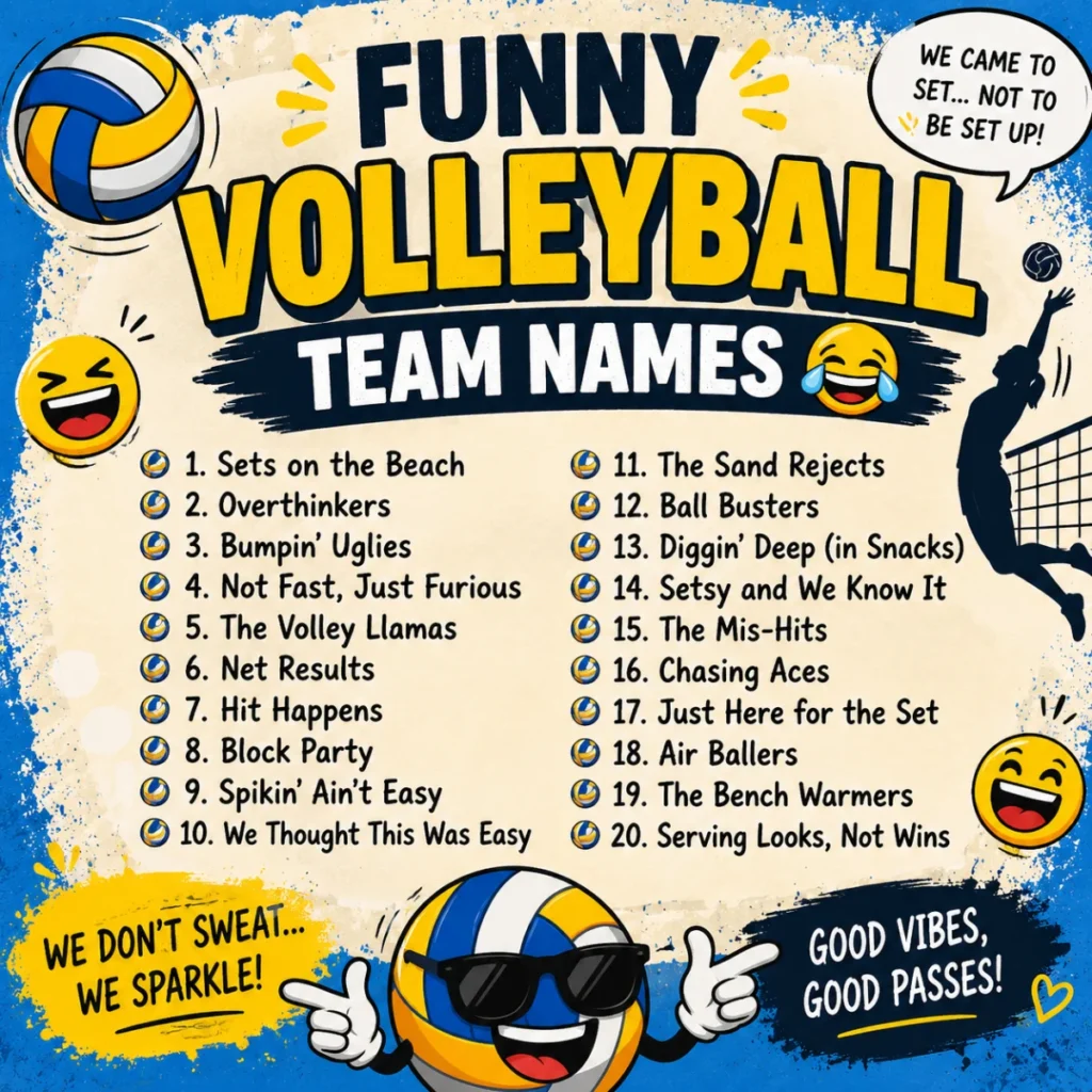 Funny Volleyball Team Names 😂