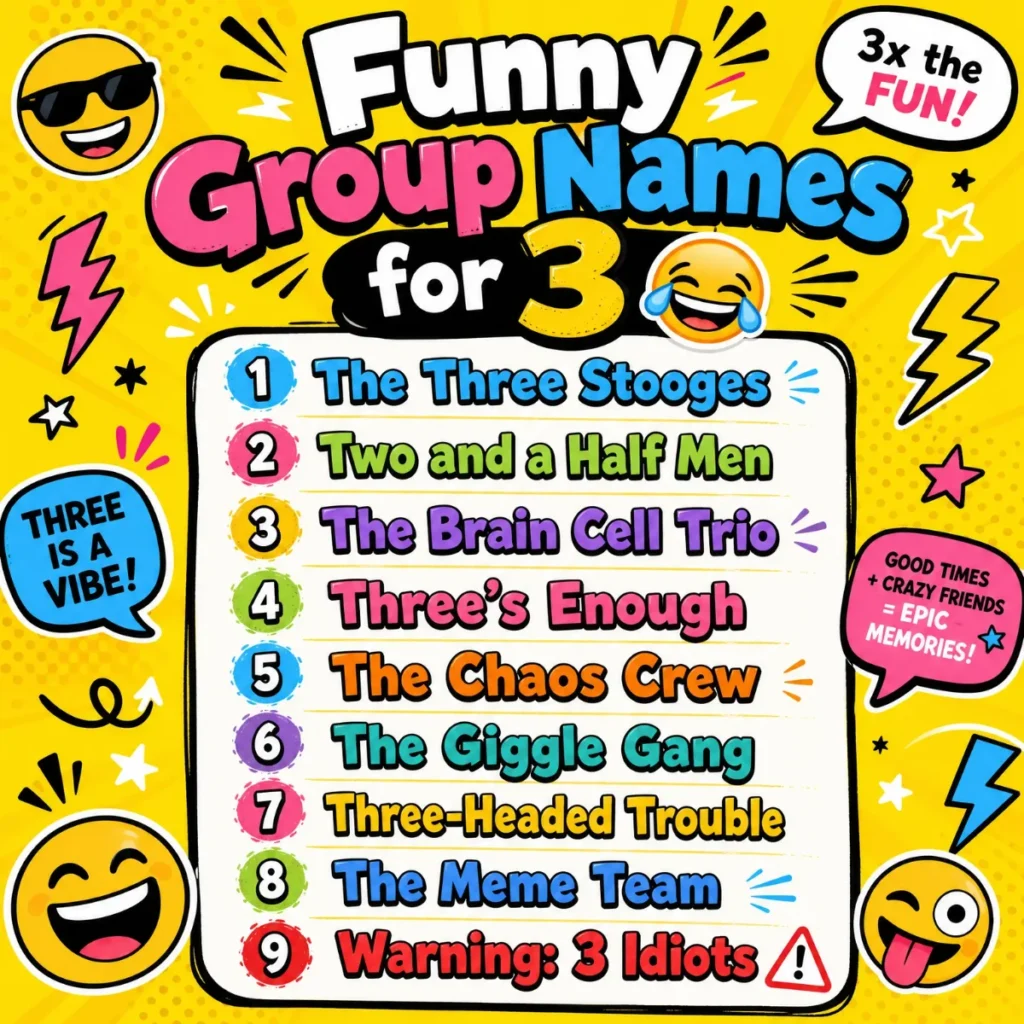 Funny Group of 3 Names 😂
