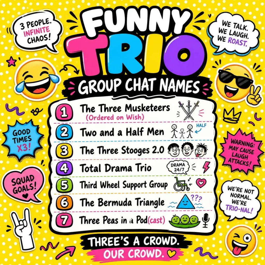 Funny Trio GC Names 😂