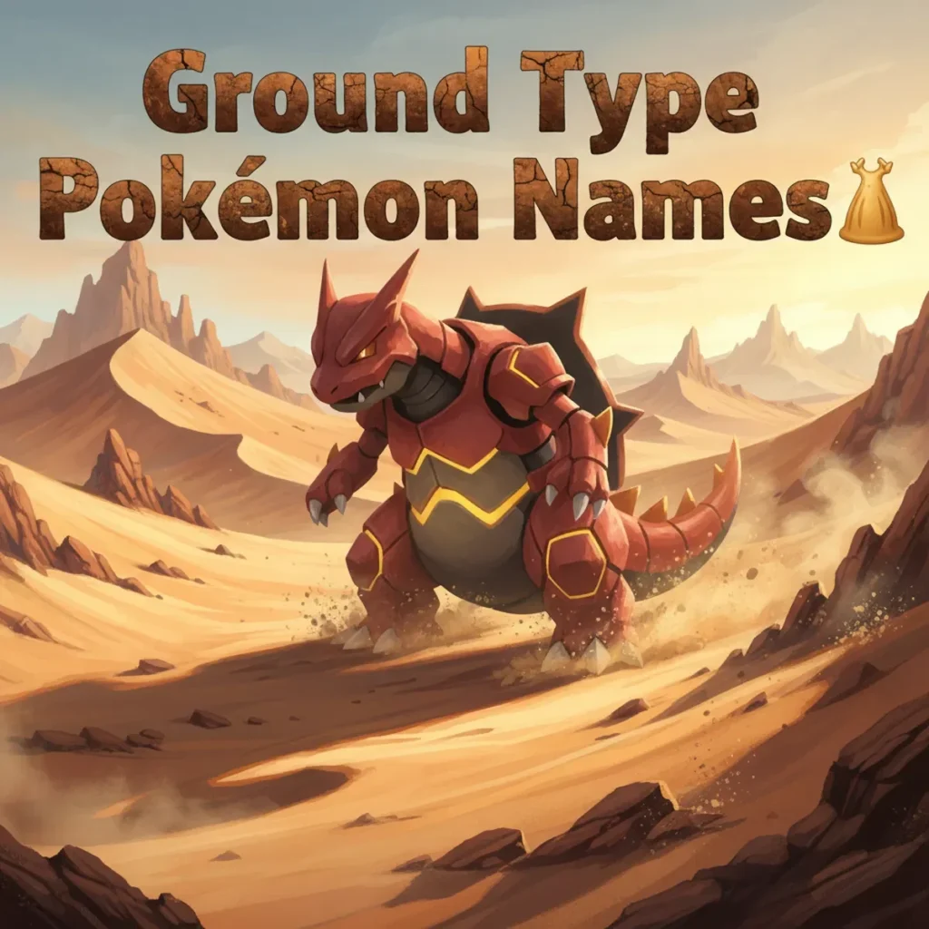 Ground Type Pokemon Names ๐๏ธ