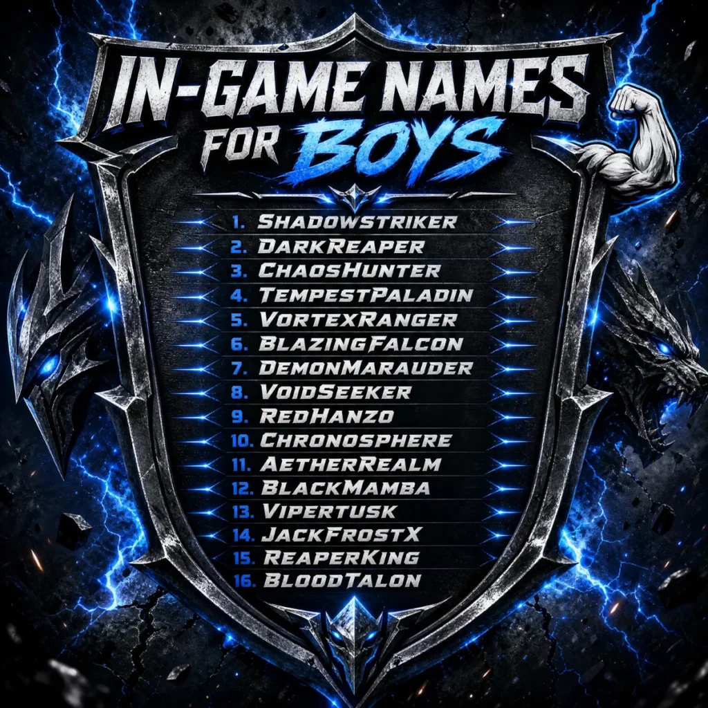 In Game Names for Boys 💪