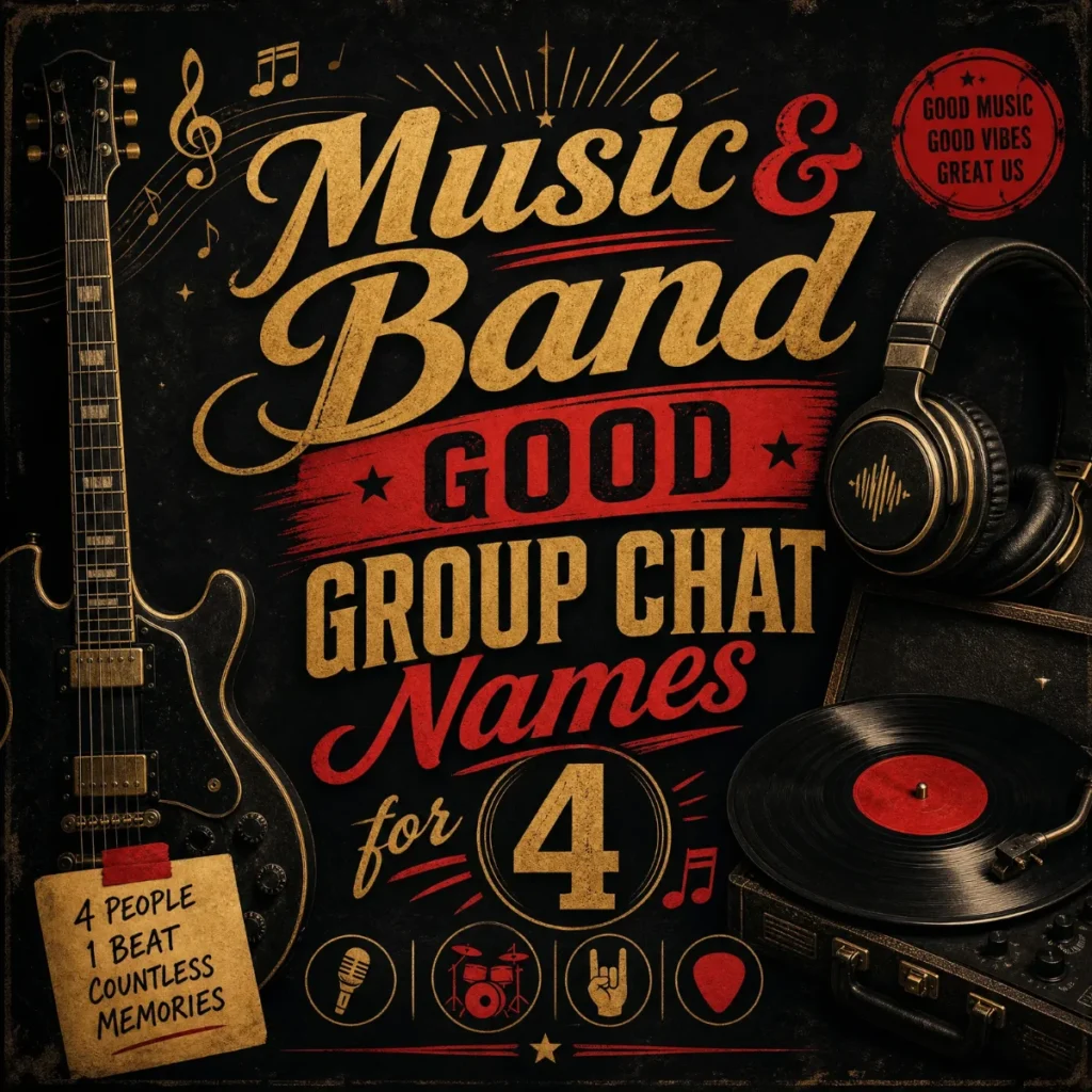 Music & Band Good Group Chat Names for 4 ๐ต