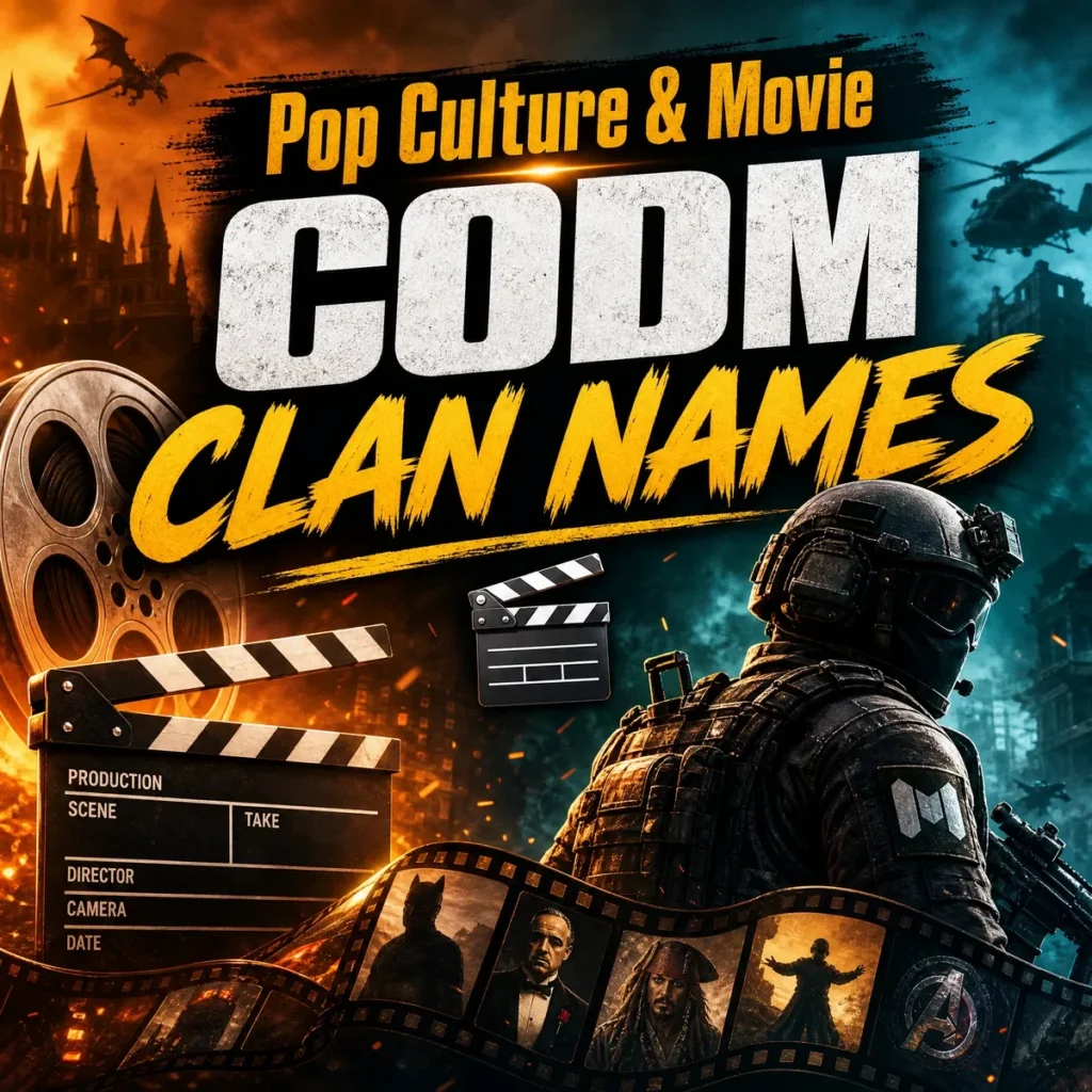 Pop Culture & Movie CODM Clan Names 🎬