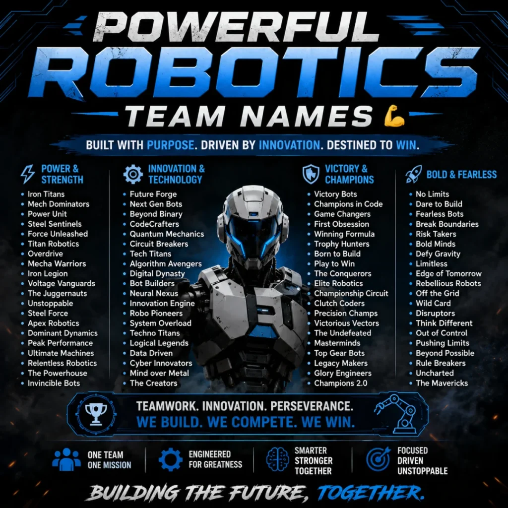 Powerful Robotics Team Names 💪