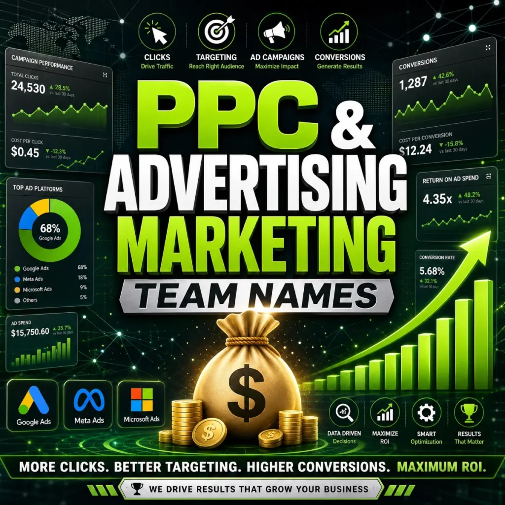 PPC & Advertising Marketing Team Names ๐ฐ