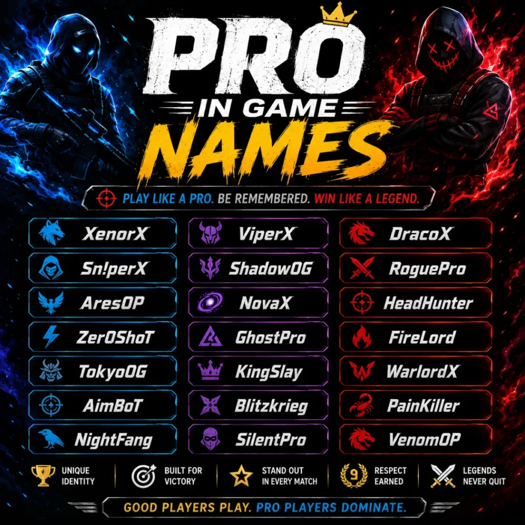 Pro In Game Names 🎯