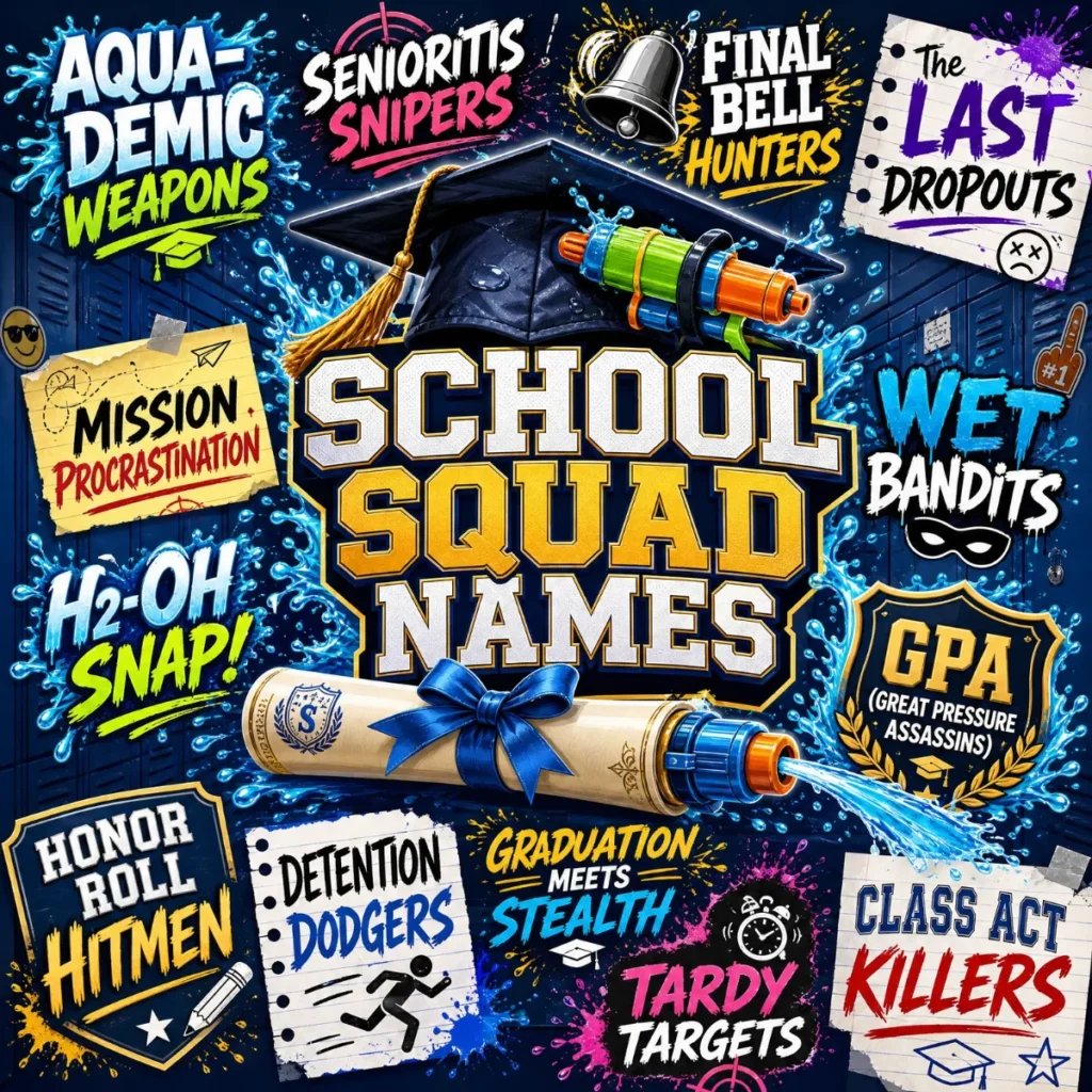 Funny Senior Assassin Team Names for School Groups 🎓