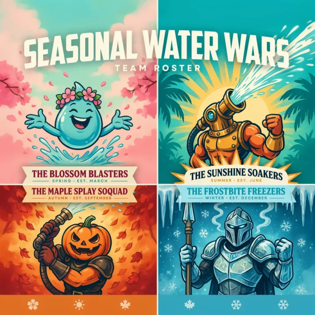 Seasonal Water Wars Team Names 🌸🌞🍂❄️