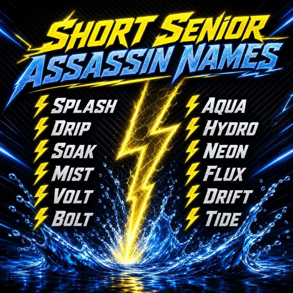 Short Senior Assassin Names ⚡